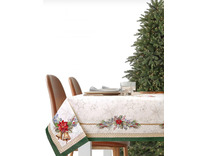 Скатерть 2517791 Елочные украшение Зеленый гобелен 160*300 / Le Gobelin