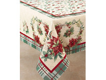 Скатерть 07344 Глазго зеленая клетка гобелен 140*240 / Le Gobelin