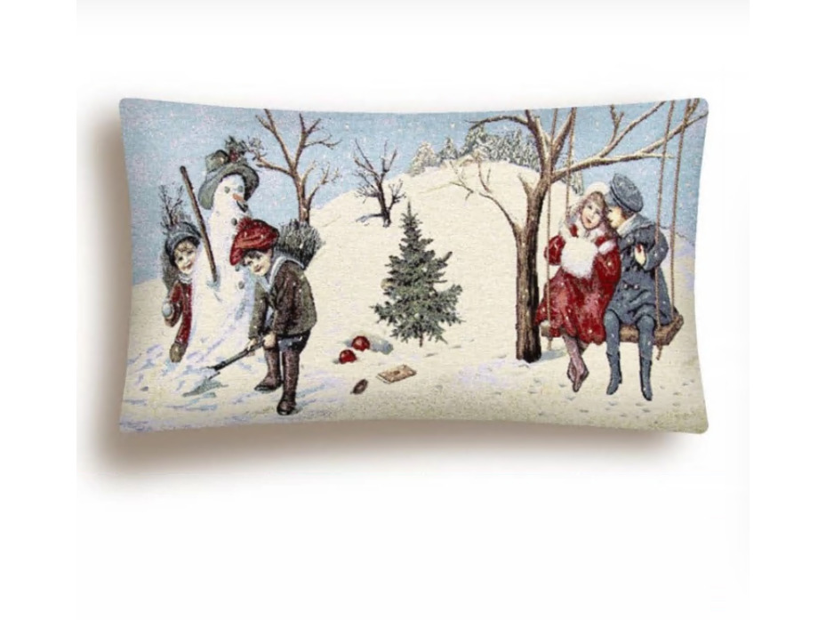 Наволочка декоративная 230106 Дети на качелях Елочка гобелен 40*70 / Le Gobelin Наволочка декоративная 230106 Дети на качелях Елочка гобелен 40*70 / Le Gobelin