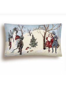 Наволочка декоративная 230106 Дети на качелях Елочка гобелен 40*70 / Le Gobelin