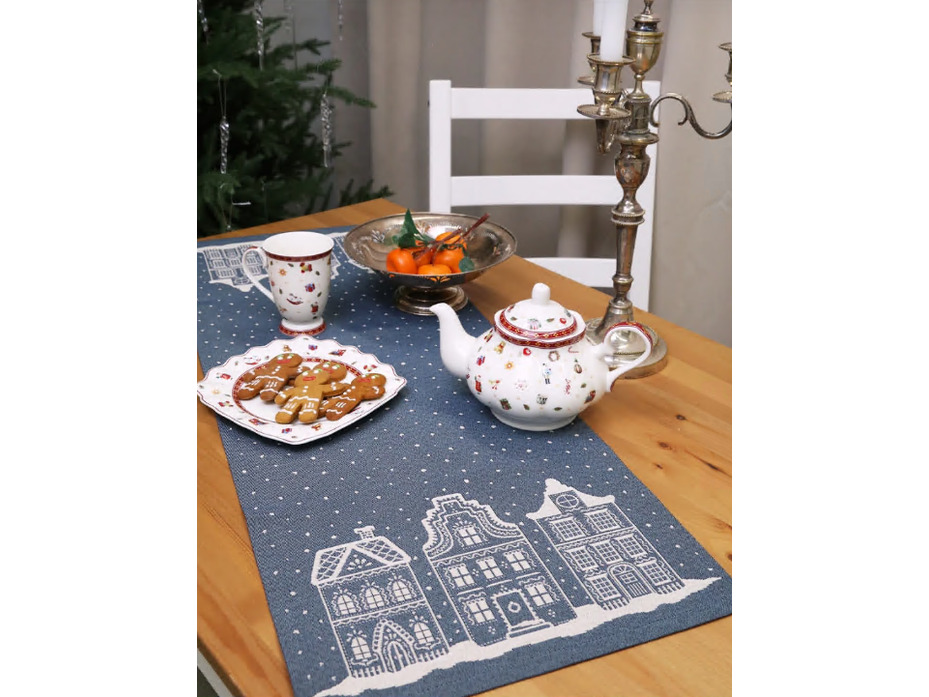 Дорожка 2413863 Нидерланды синий гобелен 44*140 / Le Gobelin