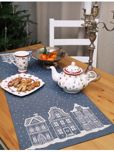 Дорожка 2413863 Нидерланды синий гобелен 44*140 / Le Gobelin