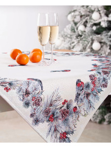 Наперон Снегири гобелен 100*100 / Le Gobelin