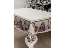 Скатерть 4030 Котята у камина гобелен 140*140 / Le Gobelen