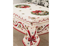 Скатерть 07841 Красные бантики гобелен 160*360 / Le Gobelin Скатерть 07841 Красные бантики гобелен 160*360 / Le Gobelin