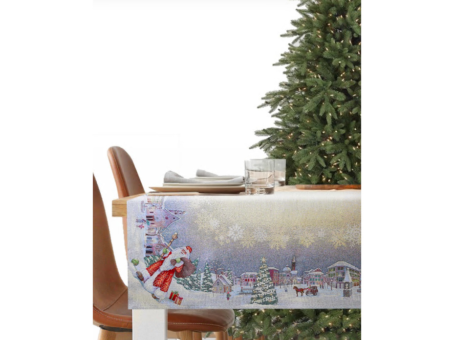 Наперон 2518953 Морозко бежевый гобелен 100*100 / Le Gobelin