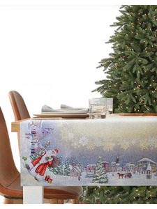 Наперон 2518953 Морозко бежевый гобелен 100*100 / Le Gobelin