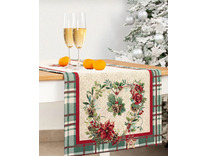 Дорожка 074343 Глазго зеленая клетка гобелен 44*140 / Le Gobelin