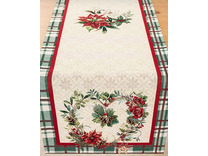 Дорожка 074343 Глазго зеленая клетка гобелен 44*140 / Le Gobelin