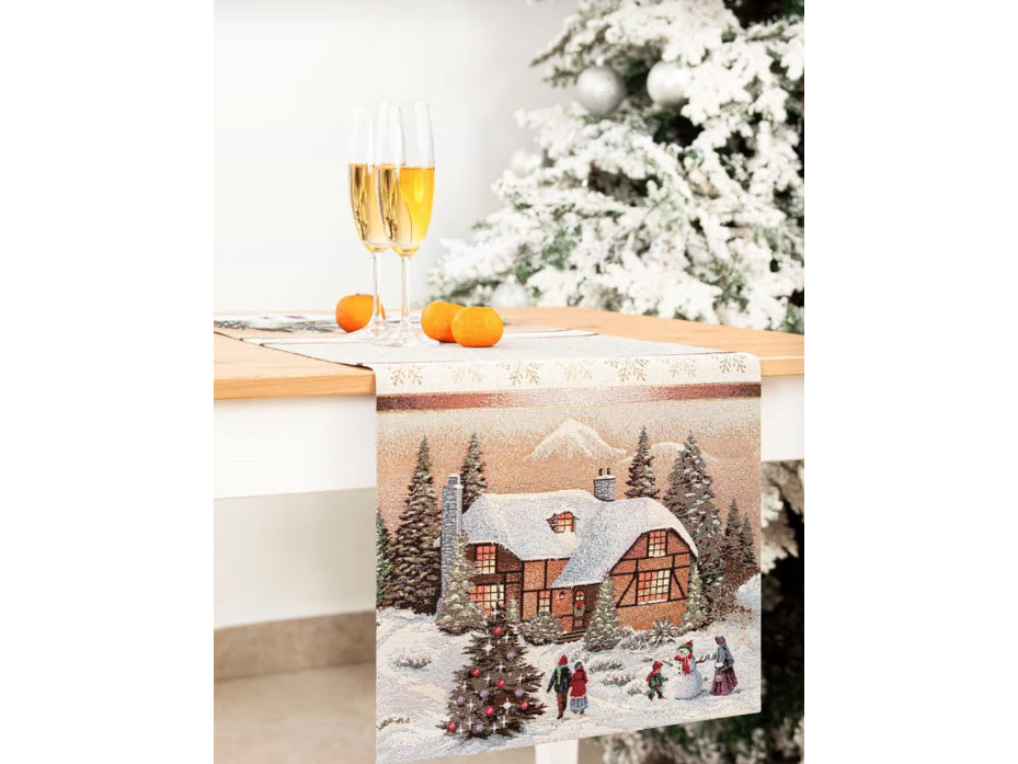 Дорожка 06665 Новогодний вечер гобелен 44*140 / Le Gobelin