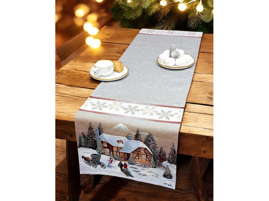 Дорожка 06665 Новогодний вечер гобелен 44*140 / Le Gobelin