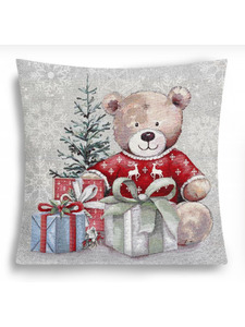 Наволочка декоративная 2517850 Мишка у елки гобелен 45*45 / Le Gobelin