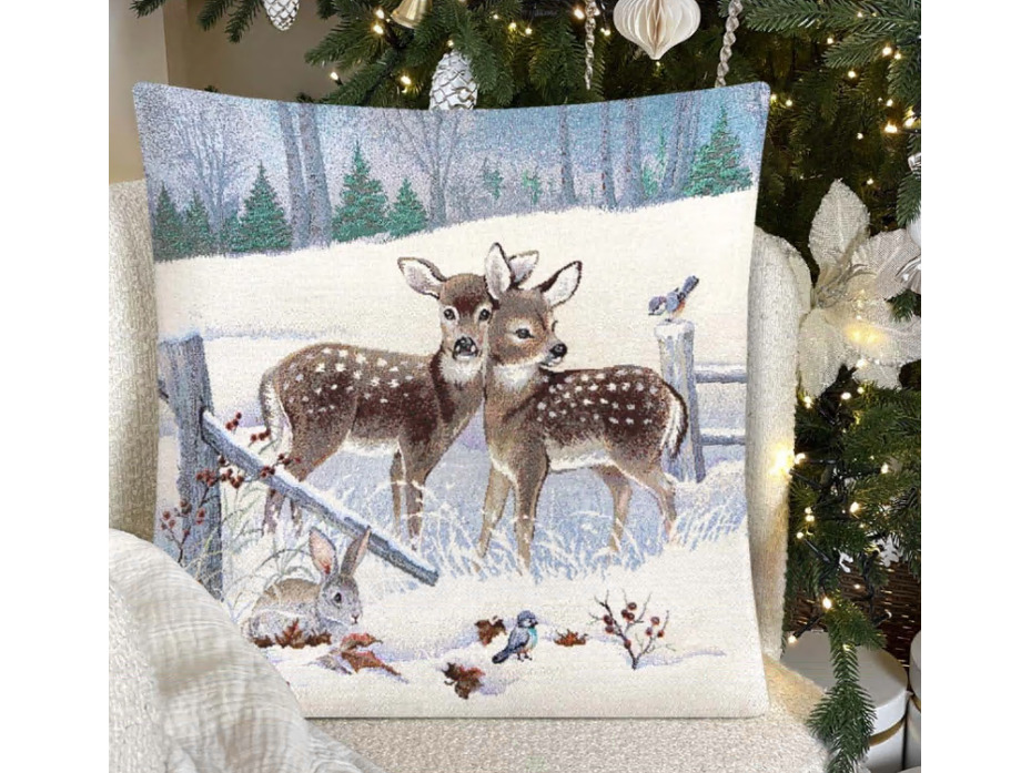 Наволочка декоротивная 2518912 Лесные друзья два оленя гобелен 45*45 / Le Gobelin Наволочка декоротивная 2518912 Лесные друзья два оленя гобелен 45*45 / Le Gobelin