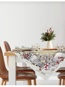 Наперон 2413518 Гензель и Гретель серебро гобелен 100*100 / Le Gobelin