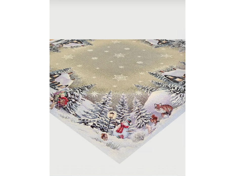 Наперон 2413518 Гензель и Гретель серебро гобелен 100*100 / Le Gobelin