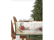 Наперон 2517782 Елочные украшения Зеленый борюр гобелен 100*100 / Le Gobelin