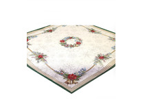 Наперон 2517782 Елочные украшения Зеленый борюр гобелен 100*100 / Le Gobelin