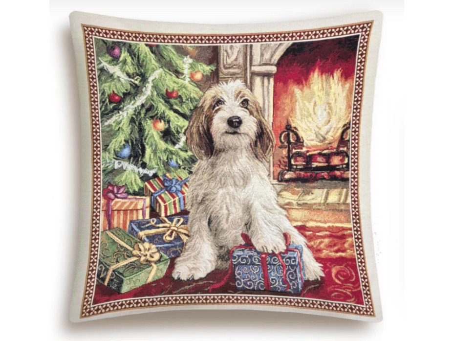 Наволочка декоративная 2413718 Бассет Гриффон гобелен 45*45 / Le Gobelin