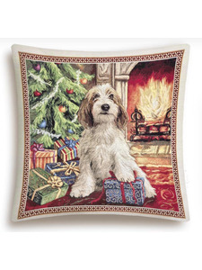 Наволочка декоративная 2413718 Бассет Гриффон гобелен 45*45 / Le Gobelin