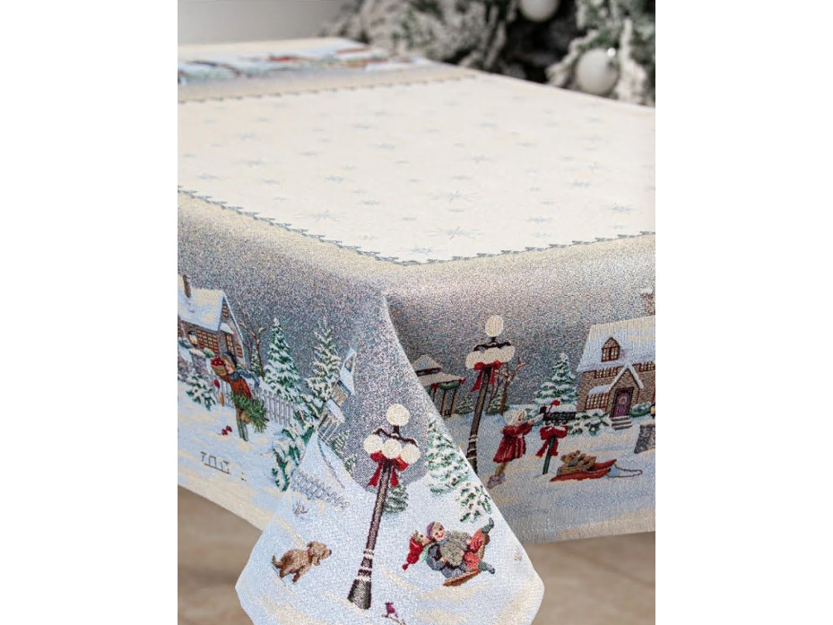 Скатерть 01462 Игры во дворе гобелен 140*140 / Le Gobelin