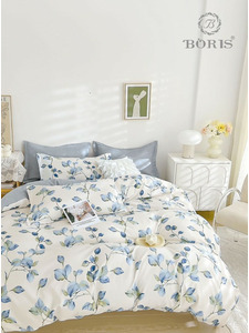 Постельное белье с простыней на резинке 0258 полисатин Евро сп / Boris