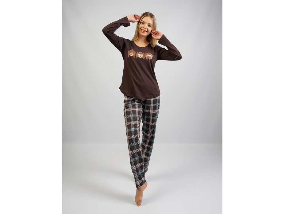 Пижама женская, лонгслив и брюки 106235 0554 Настроение / Vienetta Пижама женская, лонгслив и брюки 106235 0554 Настроение / Vienetta