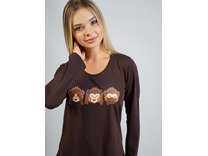 Пижама женская, лонгслив и брюки 106235 0554 Настроение / Vienetta Пижама женская, лонгслив и брюки 106235 0554 Настроение / Vienetta