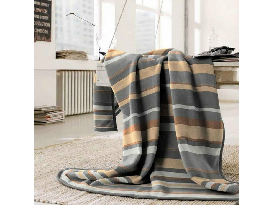 Плед 762665 Scandi Stripe хлопковая байка 150*200 / Biederlack Плед 762665 Scandi Stripe хлопковая байка 150*200 / Biederlack