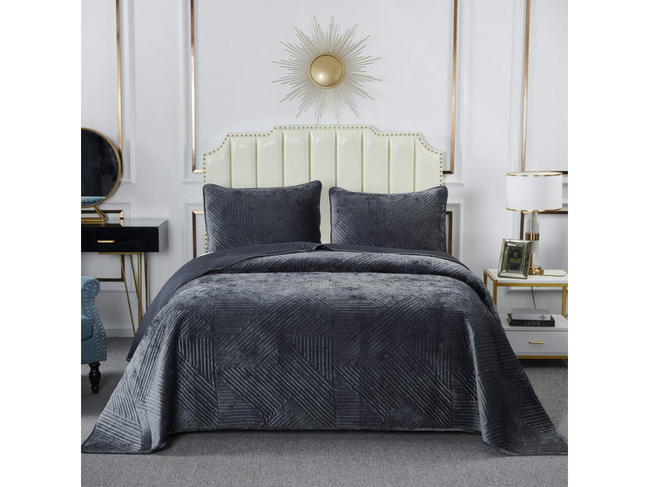 Покрывало с наволочками Патрисия велюровое 240*260, 50*70 (2 шт) / Sofi de Marko