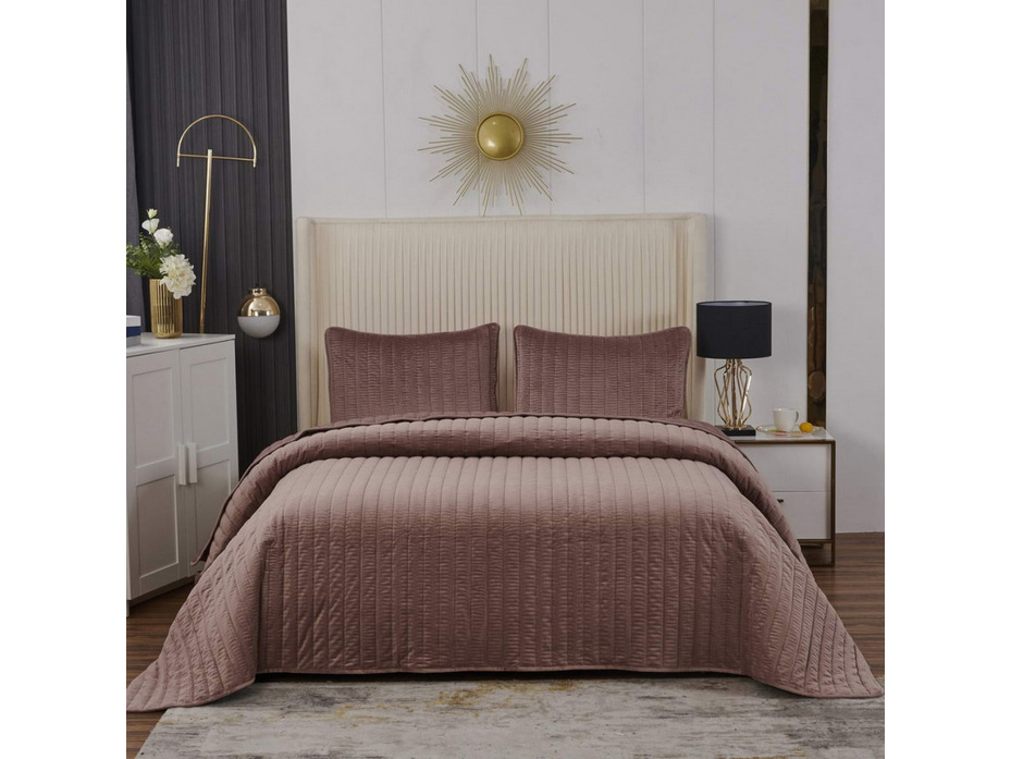 Покрывало с наволочками Фердинанд велюровое 240*260, 50*70 (2шт) / Sofi de Marko