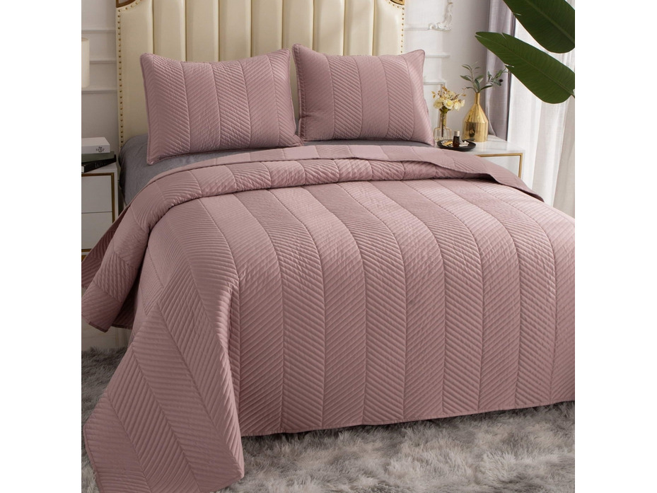 Покрывало с наволочками Адонис атласное 230*250, 50*70 ( 2 шт ) / Sofi de Marko