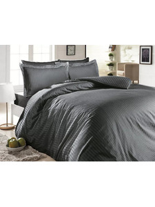 Постельное белье KL-7(J)(703) Мокрый асфальт сатин страйп Семейный сп / Tia