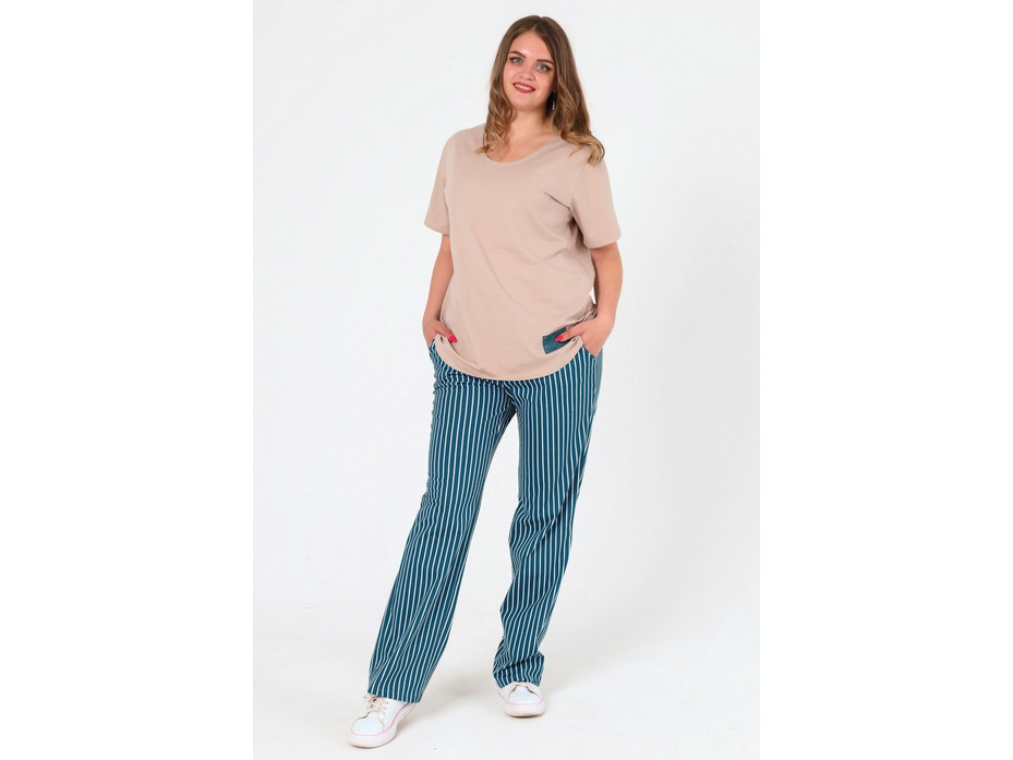 Пижама женская, футболка и брюки 21 82 21 / Золотое руно