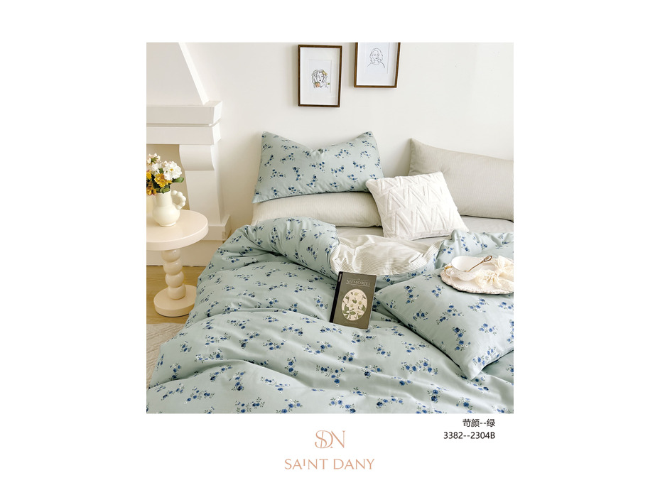 Постельное белье 2221 Цветы сатин Евро сп / Tia Постельное белье 2221 Цветы сатин Евро сп / Tia