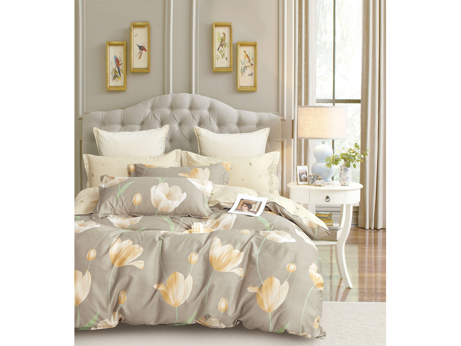 Постельное белье 24108 Цветы сатин Семейный сп / Tia Постельное белье 24108 Цветы сатин Семейный сп / Tia