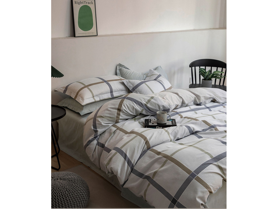 Постельное белье 24148 Геометрия сатин Семейный сп / Tia