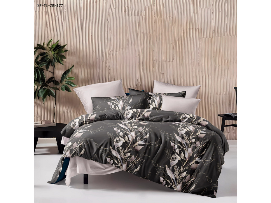 Постельное белье 2456 Цветы сатин 1,5 сп / Tia