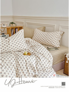 Постельное белье 23037 Цветы сатин Семейный сп / Tia