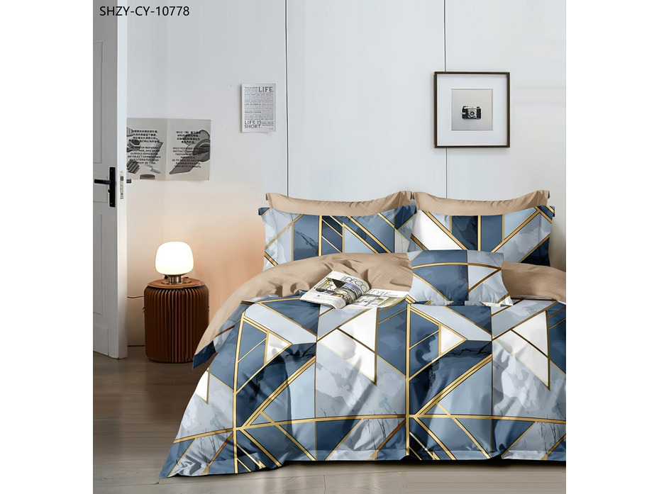 Постельное белье 2523 Геометрия сатин 1,5 сп / Tia