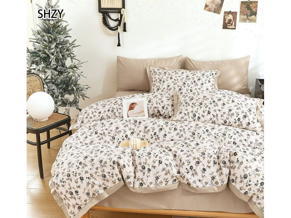 Постельное белье 6908 Цветы поплин 2 сп / Спать Пора