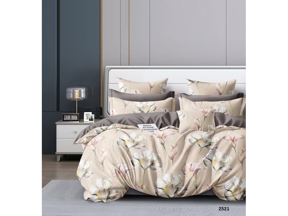 Постельное белье 2521 Цветы сатин 1,5 сп / Tia