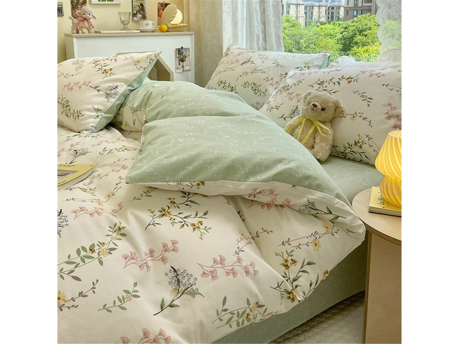 Постельное белье 6915 Цветы поплин 2 сп / Спать Пора