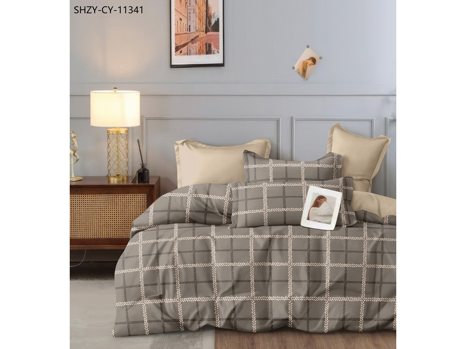 Постельное белье 2533 Геометрия сатин 1,5 сп / Tia Постельное белье 2533 Геометрия сатин 1,5 сп / Tia