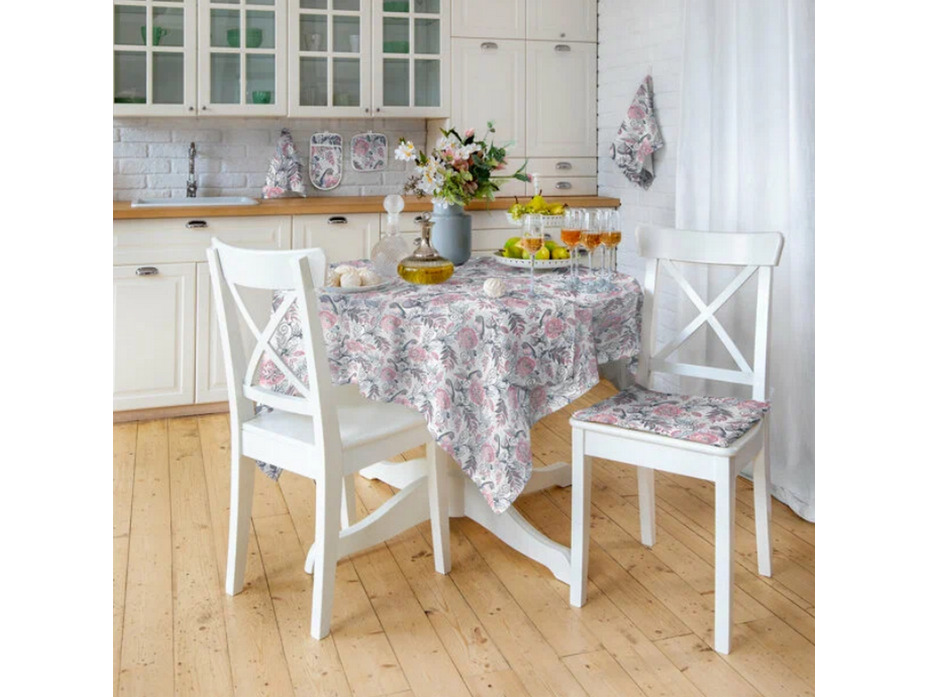 Скатерть 757401 Птички серые хлопковая 144*200 / Verossa