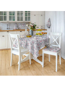 Скатерть 757401 Птички серые хлопковая 144*200 / Verossa