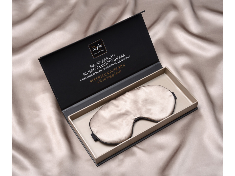 Маска для сна шелковая, темно-бежевый / OnSilk Маска для сна шелковая, темно-бежевый / OnSilk
