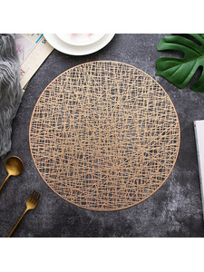 Плейсмат Круг ажурный медь пвх D 38 Плейсмат Круг ажурный медь пвх D 38