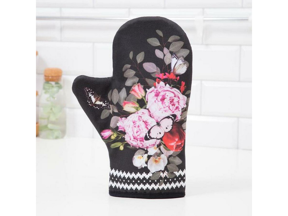 Рукавица 4523390 Flowers саржа 20*28 / Этель