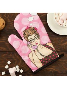 Рукавица 4437222 Love life горошек 16*26 / Этель