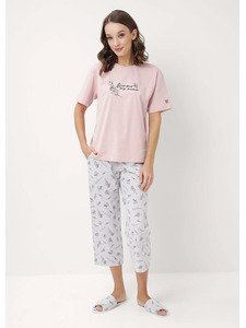 Пижама женская, футболка и капри LP15-1171/1 / Clever